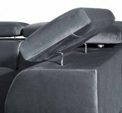 Luxusní rohová sedací souprava PARIS, v kvalitním potahu SALVADOR 15 WR šedý (voděodolný) - POSLEDNÍ KUS SKLADEM! MB