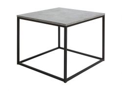 stolek AROZ LAW/69 beton chicago světle šedý/černý kovový rám