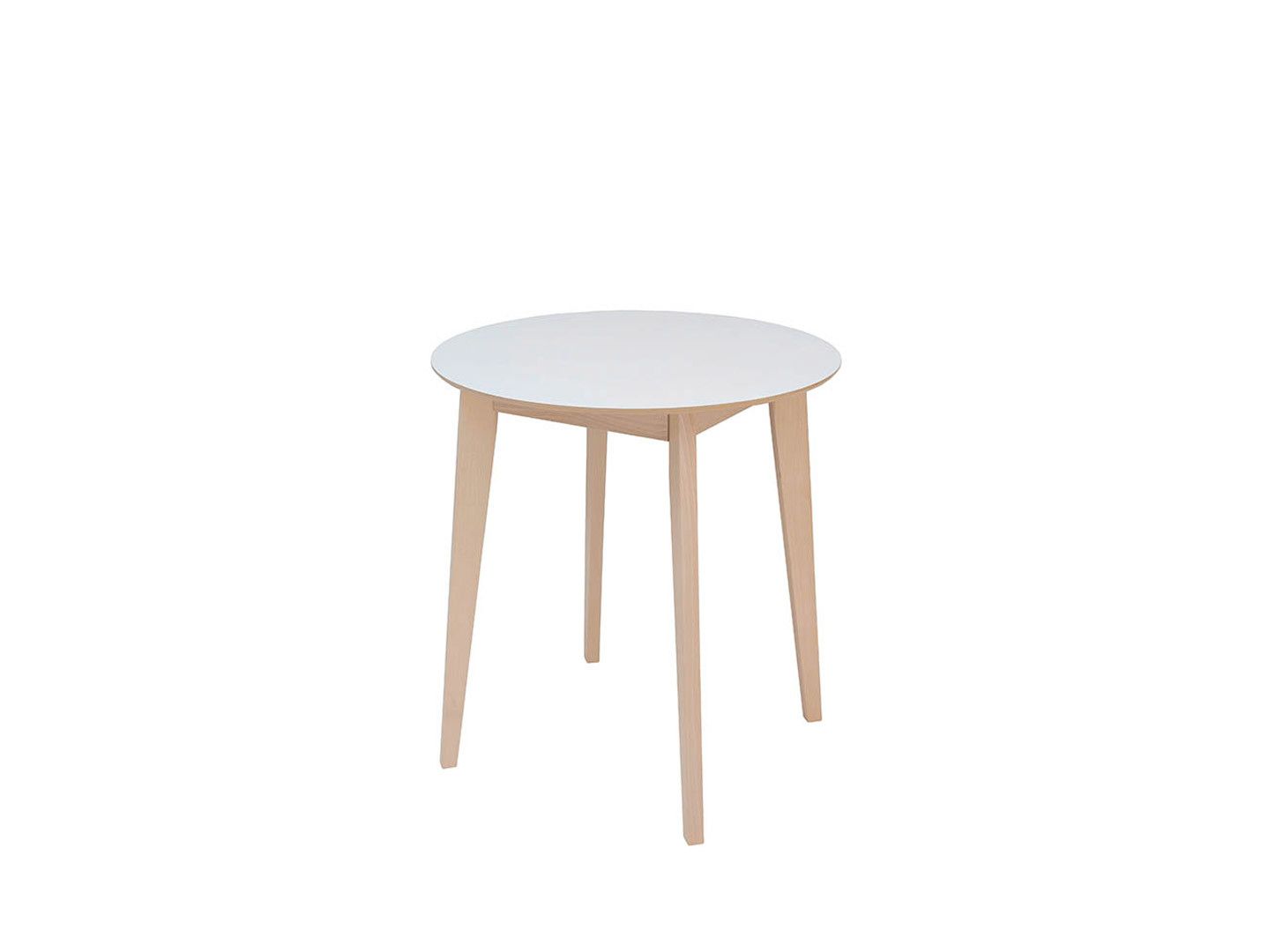 stůl IKKA dub sonoma/bílá (kulatý) (LAM 1/TX069)