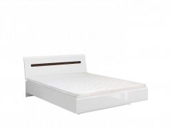 postel AZTECA TRIO LOZ 160 bílá/bílý lesk - BEZ ROŠTU